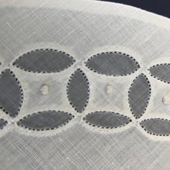 Madeira Round Linen Placemat and Napkin 12 pc Vintage Placemat Set of 6 - Picture 3 of 6